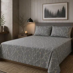 Hotel & Home 'Buds & Branches' Microfiber Sheet 4pc King