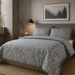 Hotel & Home 'Buds & Branches' Microfiber Duvet Cover 3pc King