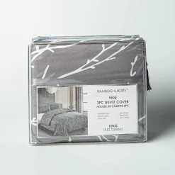 Hotel & Home 'Buds & Branches' Microfiber Duvet Cover 3pc King