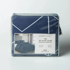 Hotel & Home 'Geometric' Microfiber Duvet Cover 3pc King