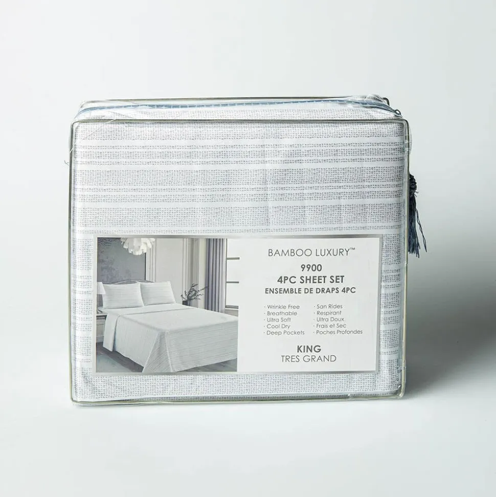 Hotel & Home 'Strata' Microfiber Sheet 4pc King