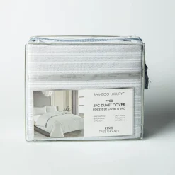 Hotel & Home 'Strata' Microfiber Duvet Cover 3pc King