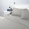 Hotel & Home Ultra-Soft Microfiber Queen Sheet - Set of 4 (Light Grey)