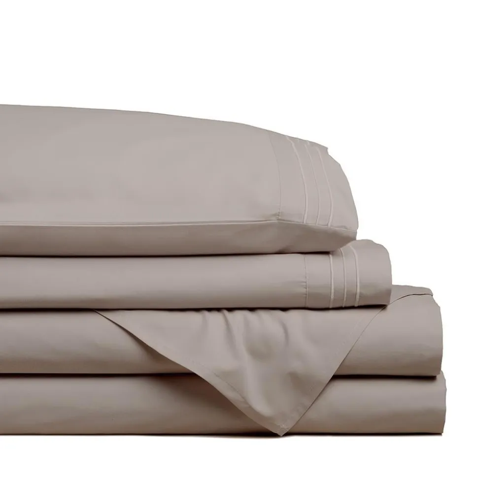 Hotel & Home Ultra-Soft Microfiber Queen Sheet - Set of 4 (Walnut)