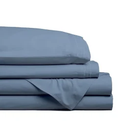 Hotel & Home Ultra-Soft Microfiber Queen Sheet Set of 4 (Captain Blue)