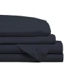 Hotel & Home Ultra-Soft Microfiber Queen Sheet - Set of 4 (Navy)