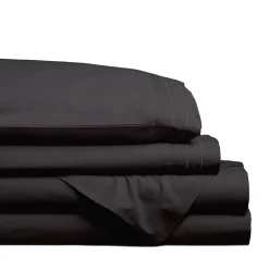Hotel & Home Ultra-Soft Microfiber Queen Sheet - Set of 4 (Charcoal)