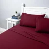 Hotel & Home Ultra-Soft Microfiber King Sheet - Set of 4 (Burgundy)