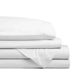 Hotel & Home Ultra-Soft Microfiber Queen Sheet - Set of 4 (White)