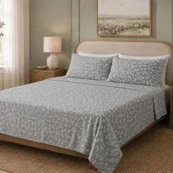 Hotel & Home 'Winding Vines' Microfiber Sheet 4pc Queen