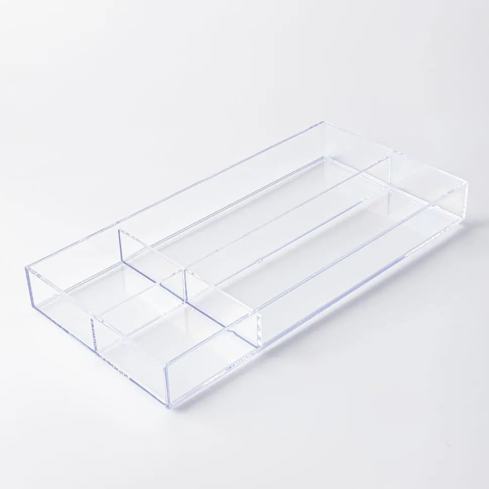 iDesign Clarity '4-Section' Cosmetic & Vanity Organizer 16"x8"x2"