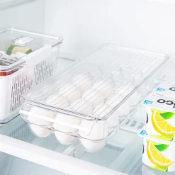 iDesign Linus '21-Egg Capacity' Fridge Binz Egg Holder 6x14.75x3