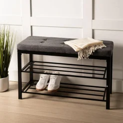 ITY Fabric Bench with Storage (Grey)