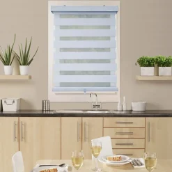 ITY Olivia Stone Cordless Polyester Day-Night Blind 27"x84" (White)