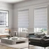 ITY Olivia Stone Cordless Polyester Day-Night Blind 52"x84" (White)