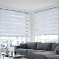 ITY Olivia Stone Cordless Polyester Day-Night Blind 55"x84" (White)