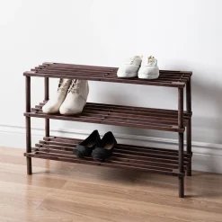 ITY Shoe Hub '3-Tier' Shoe Rack (Brown)