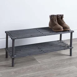 ITY Shoe Hub '2-Tier' Shoe Rack (Grey)