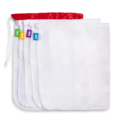 Joie Eco-Friendly Reusable Mesh Produce Bag - Set of 5 (White)