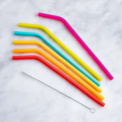 Joie Eco-Friendly 'Silicone' Reusable Drinking Straw - Set of 7