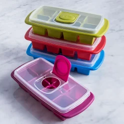 Joie Flip and Fill Ice Cube Tray with Lid X-Large Cubes (Asstd.)