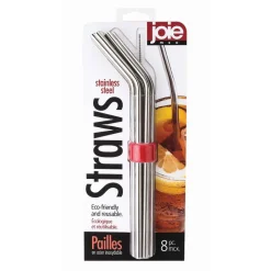 Joie Reusable Drinking Straw - Set of 8 (Stainless Steel)