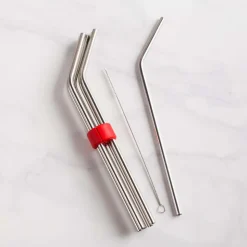 Joie Reusable Drinking Straw - Set of 8 (Stainless Steel)