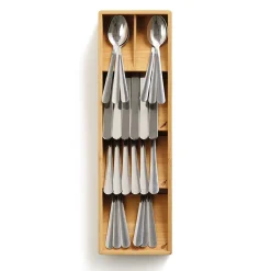 Joseph Joseph DrawerStore Bamboo Cutlery Organizer 15.8x4.7x2.4"