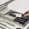 Joseph Joseph Drawerstore Compact Knife Organizer (Grey) 15.5x5.5x3"