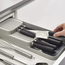 Joseph Joseph Drawerstore Compact Knife Organizer (Grey) 15.5x5.5x3"