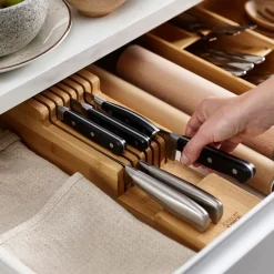 Joseph Joseph Drawerstore 2-Tier Bamboo Knife Organizer 15.8x3.3x4.5