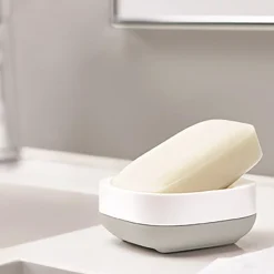 Joseph Joseph Smart Bath Compact Soap Dish (White/Grey)