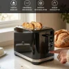 JS Gourmet Digital Touch Toaster 2 Slice (Black)