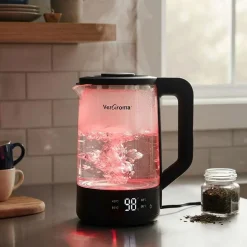 JS Gourmet Digital Wifi Glass Kettle (Black)