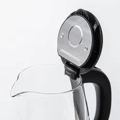 JS Gourmet Electric Glass Kettle (Stainless Steel)