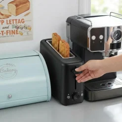 JS Gourmet Slim Toaster 2 Slice (Black)