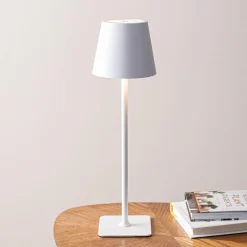 JS Maison Lucie Modern LED Touch Lamp (White)