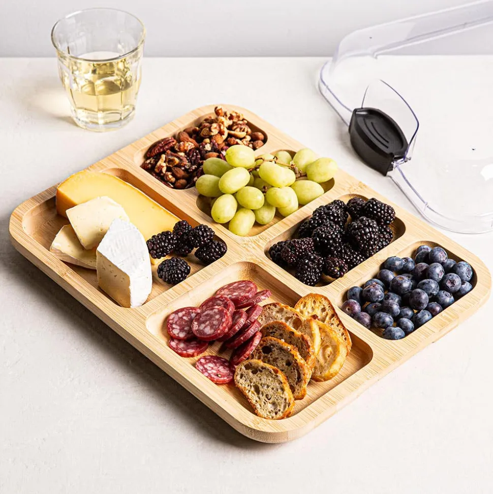 Kamenstein Buil-A-Board Portable Charcuterie Tray (Natural)
