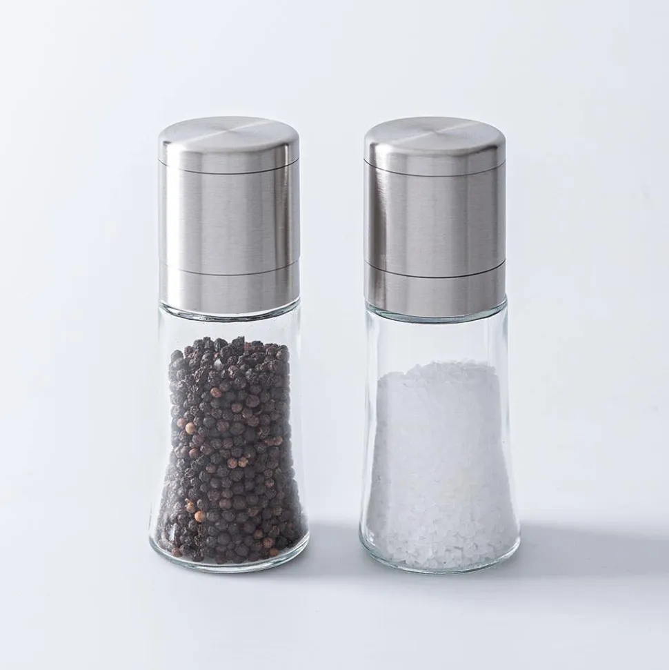 Kamenstein Elite Glass Salt and Pepper Mill - Set of 2