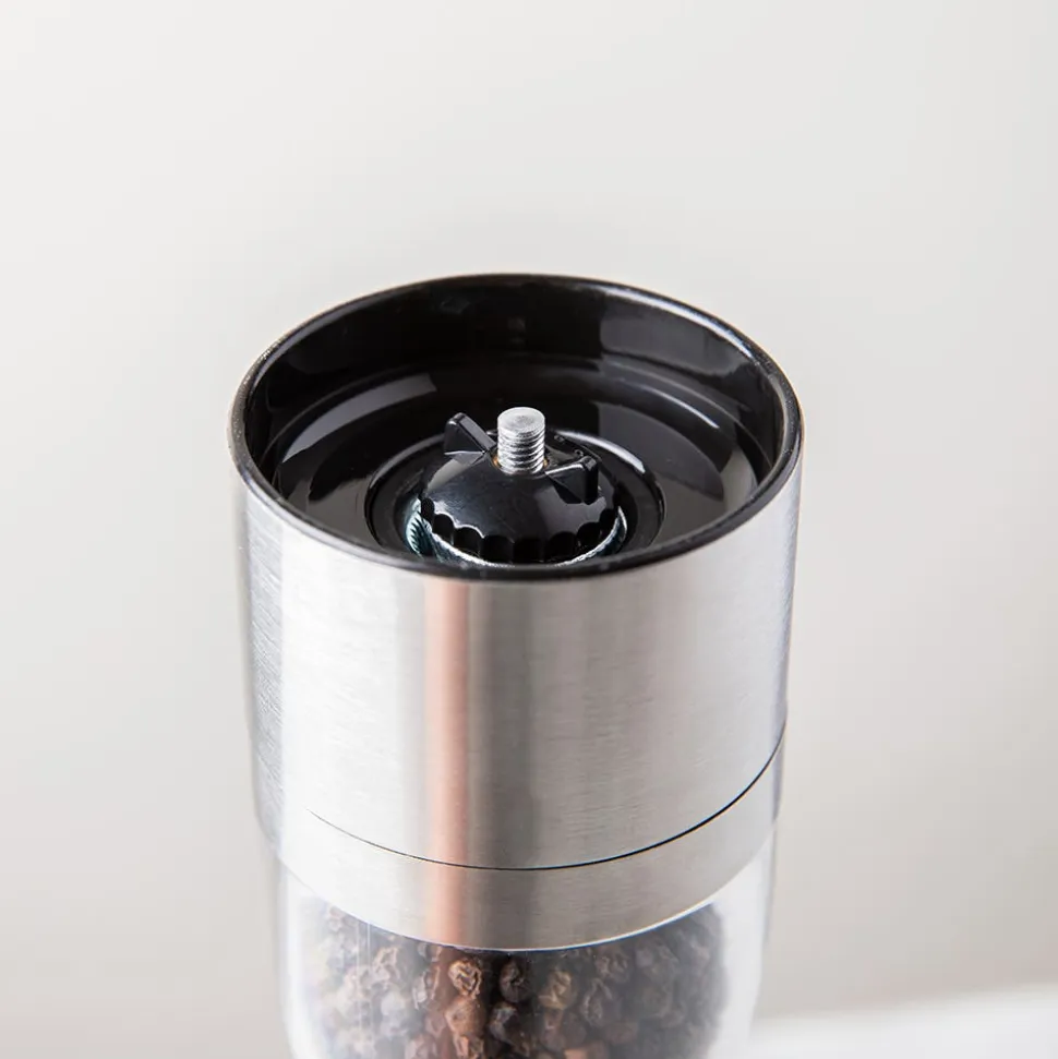 Kamenstein Holden Salt & Pepper Mill (Clear & Stainless Steel)