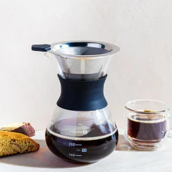 Keittiö Aurelia Pour Over Coffee Pot with Filter (Black/Clear)