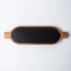 Keittiö Essentials Oval Serving Board (Black/Wood)
