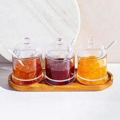 Keittiö Essentials Serving Jars with Spoons & Tray - Set of 7 (260mL)