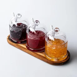 Keittiö Essentials Serving Jars with Spoons & Tray - Set of 7 (260mL)