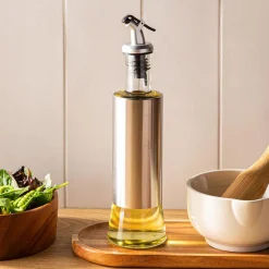 Keittiö Perfect Pour Glass Oil and Vinegar Bottle (St/St - Clear)
