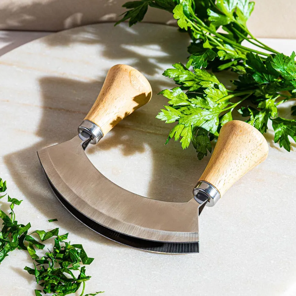 Keittiö Smooth Edge Dual Blade Mezzaluna (Stainless Steel)