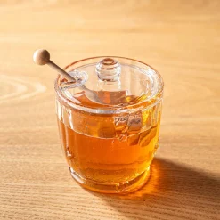 Keittiö Sweet Hive Glass Honey Jar with Dipper (Clear)