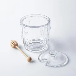 Keittiö Sweet Hive Glass Honey Jar with Dipper (Clear)