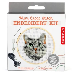 Kikkerland Cross Stitch 'Cat' Mini Embroidery Kit