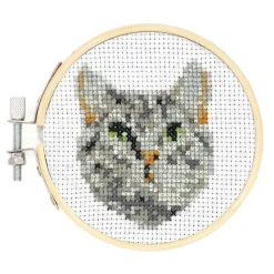 Kikkerland Cross Stitch 'Cat' Mini Embroidery Kit